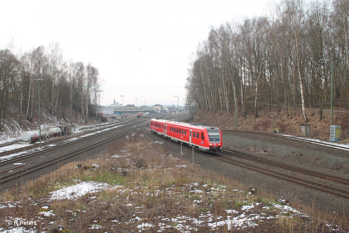 612 163 verlässt Marktredwitz als RE nach Hof. 05.03.16