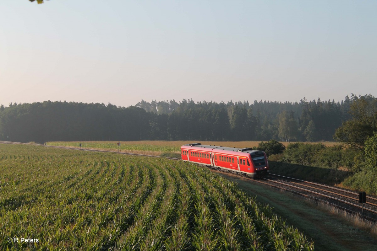 612 472 als RE 3692 Regensburg nach Hof bei Oberteich. 05.09.13