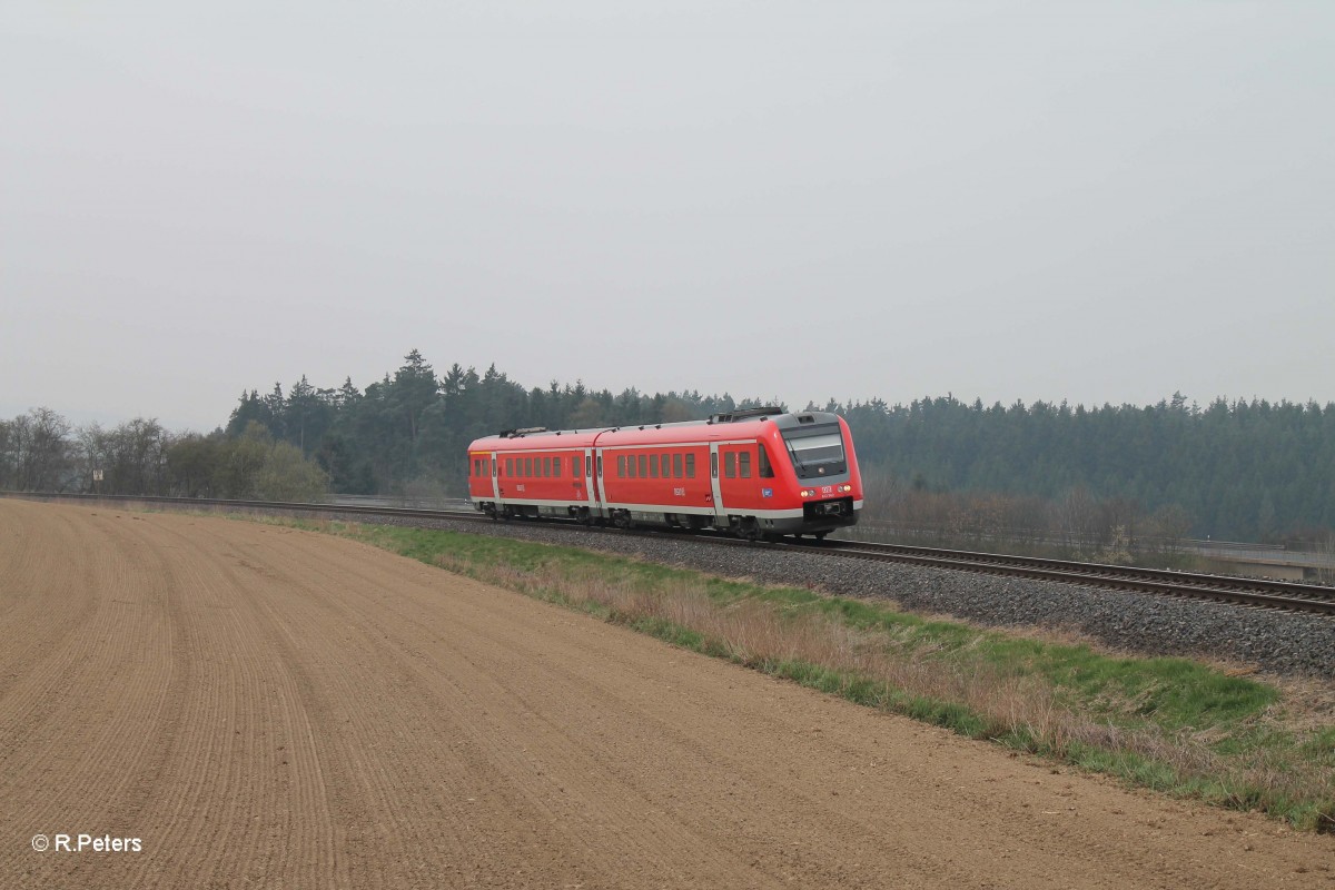 612 562-9 als RE 5287 Nürnberg - Cheb bei Brand. 05.04.14