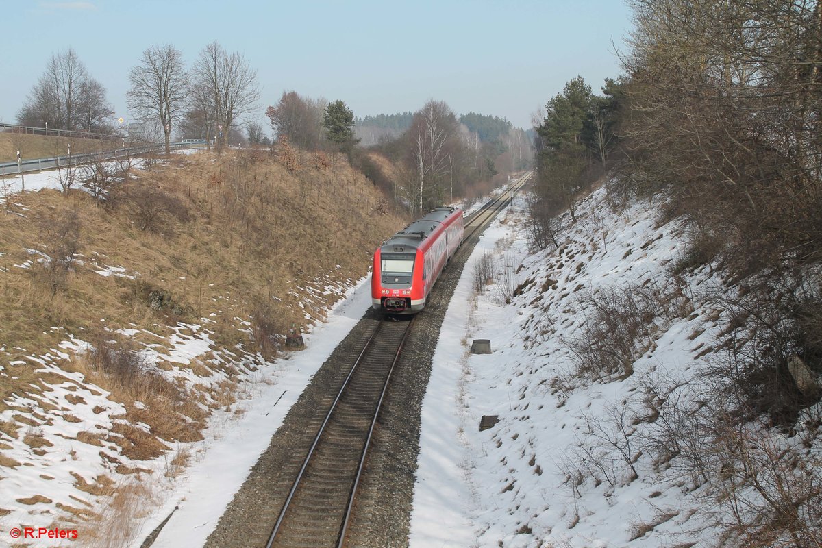 612 990 bei Seußen als RE 5286 Cheb - Nürnberg. 16.02.17