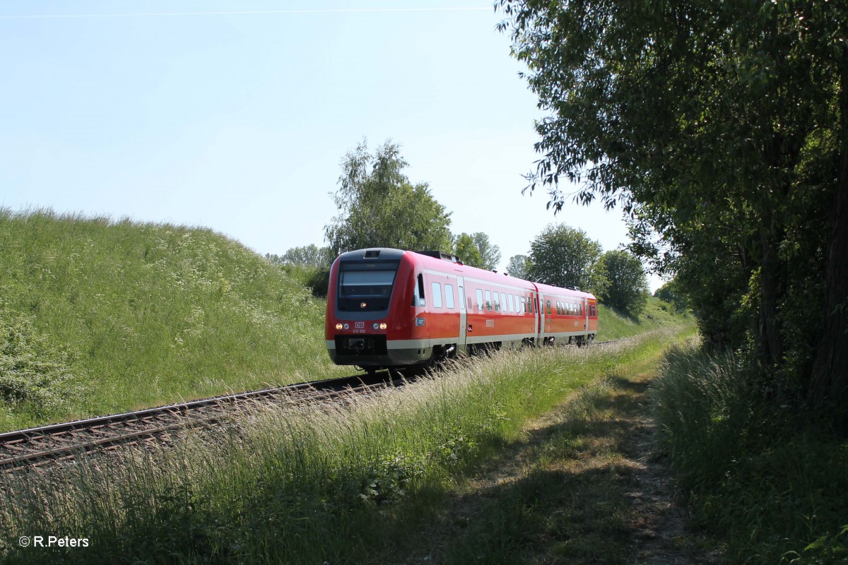 612 992 als RE 5289 Nürnberg - Cheb bei Brand. 05.06.15