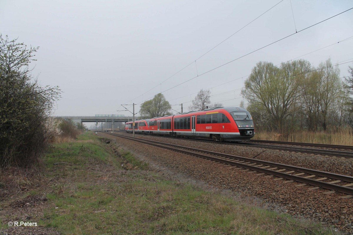 642 130-9 + 642 013-7 als Leerfahrt bei Borsdorf bei Leipzig. 29.03.14