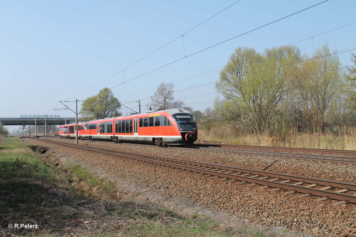 642 515-1 + 042 als RB 26364/93364 Leipzig HBF - Großbothen bei Borsdorf bei Leipzig.29.03.14