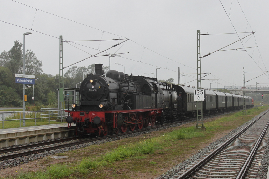 78 468 mit DPF 20061 von Hamburg-Harburg nach Warnemnde bei der Durchfahrt in Warnemnde-Werft.09.09.2017