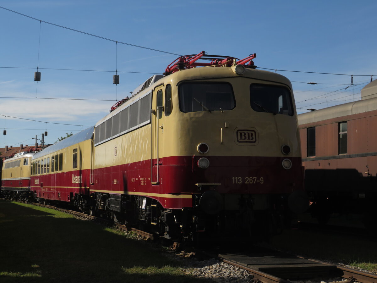 BR 113 267-9 BayernBahn steht im Eisenbahnmuseum N�rdlingen. 30.Mai 2025