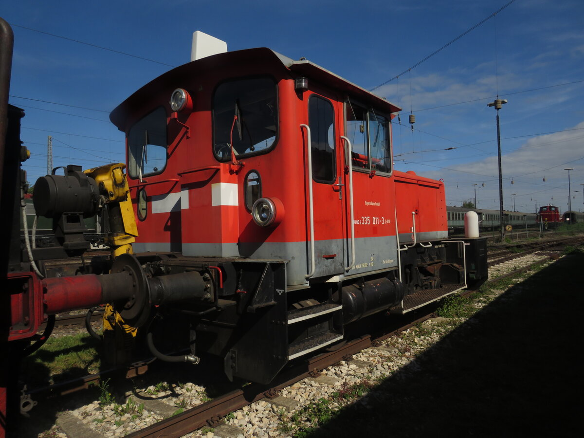 BR 335 011-3 der BayernBahn steht im Eisenbahnmuseum N�rdlingen. 30.Mai 2025