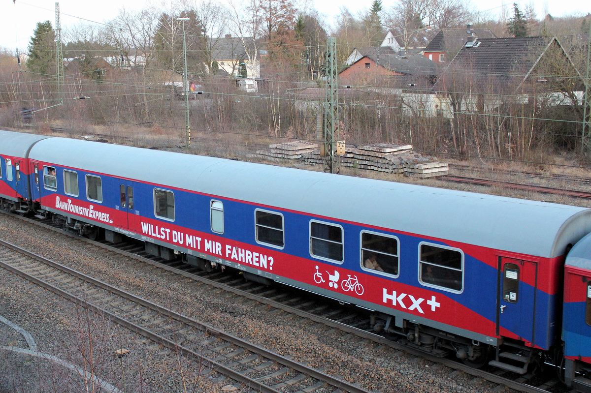 BTE Wagen in Diensten des HKX- Hamburg-Köln-Express. Tostedt den 12.03.2017