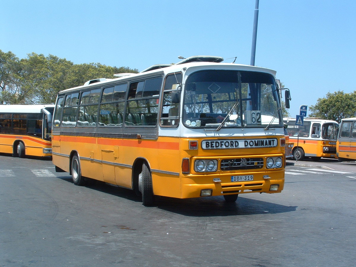 DBY 319
1973 Bedford yrq
Duple Dominant DP43F
New to Williams, Lower Tumble, South Wales, registered VBX 518L.
Former Maltese registrations - Y-1020; Y-0319

Valletta, Malta 6th May 2009.