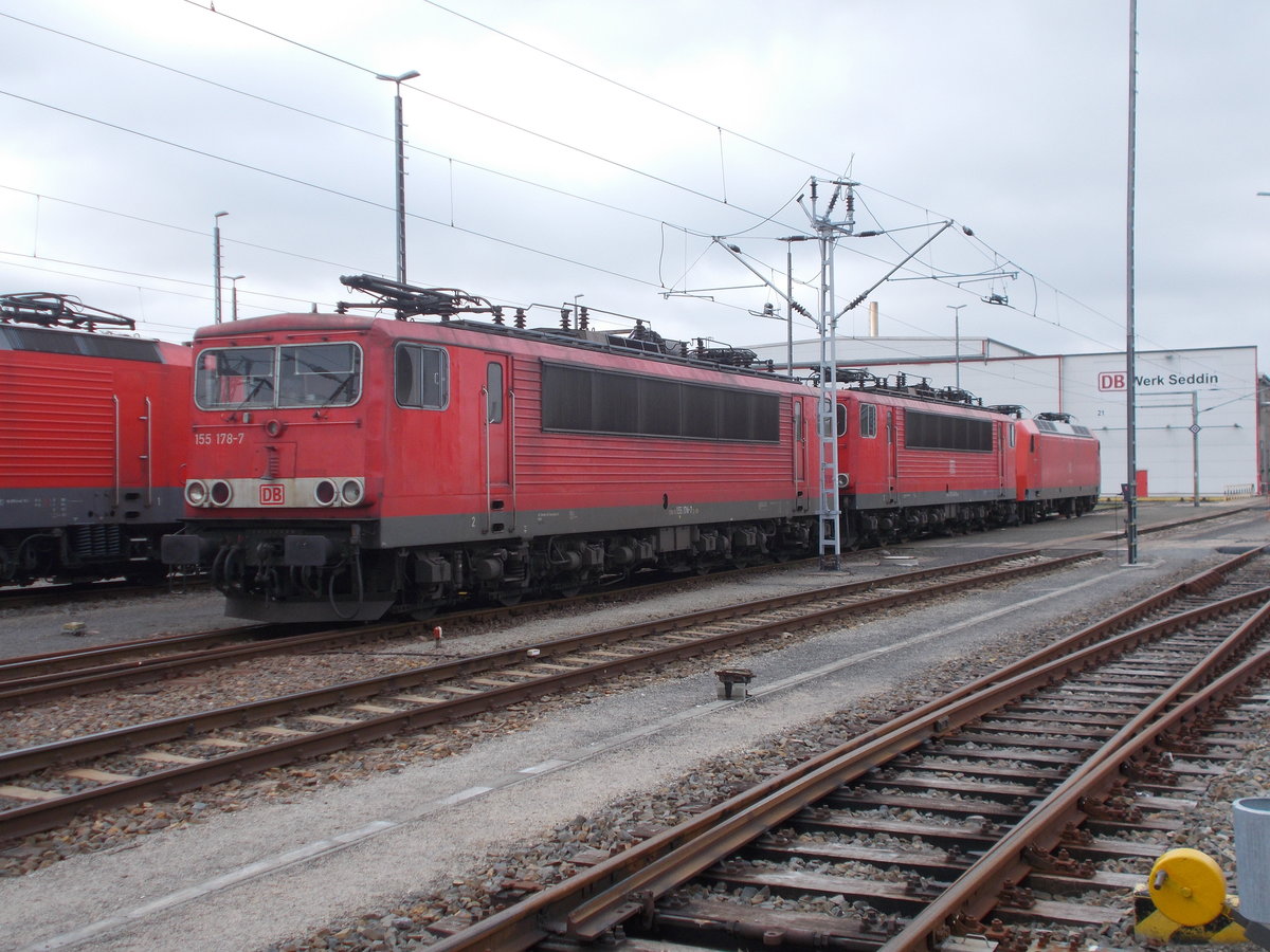 Die 155 178 ist auch in Seddin Zuhause,wo ich die Lok,am 08.April 2017,fotografierte.