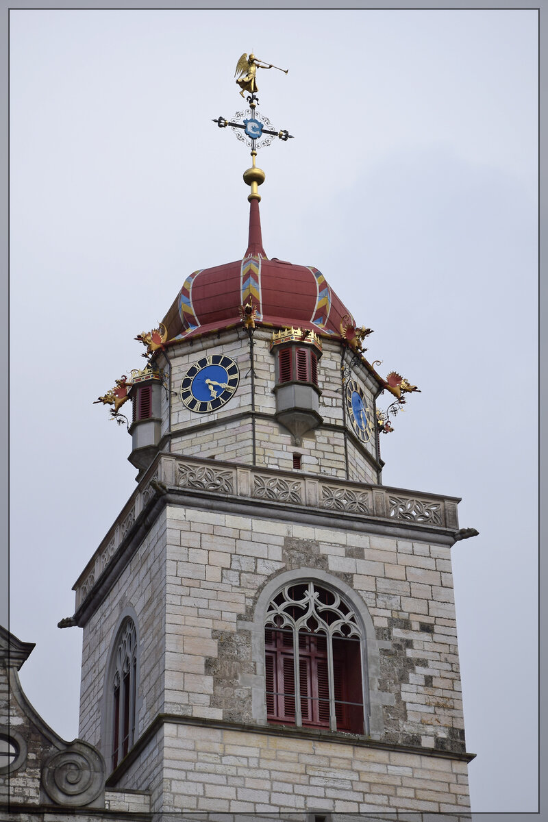 Die Klosterkirche von Rheinau. M�rz 2017.