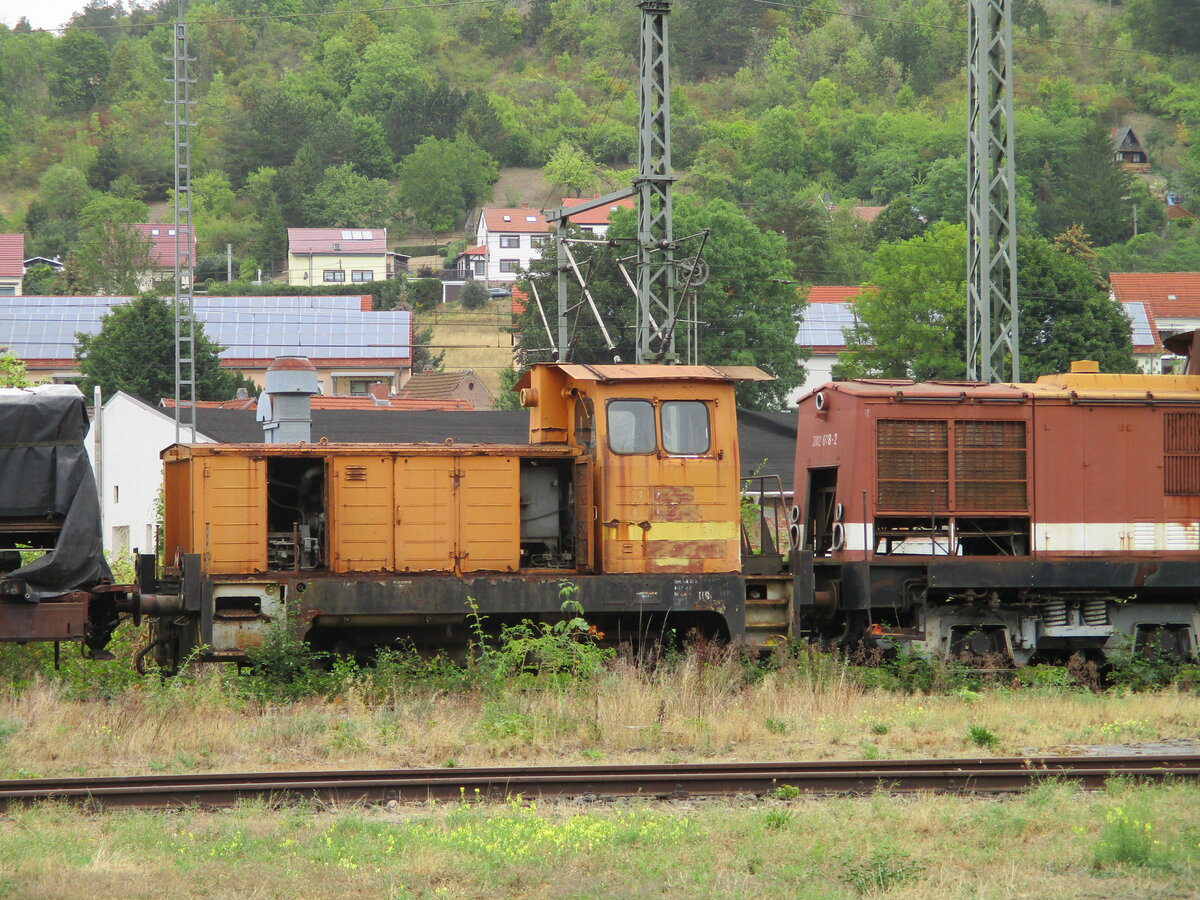 Die nummerlose 312,am 27.August 2022,bei Uwe Adam in Eisenach.