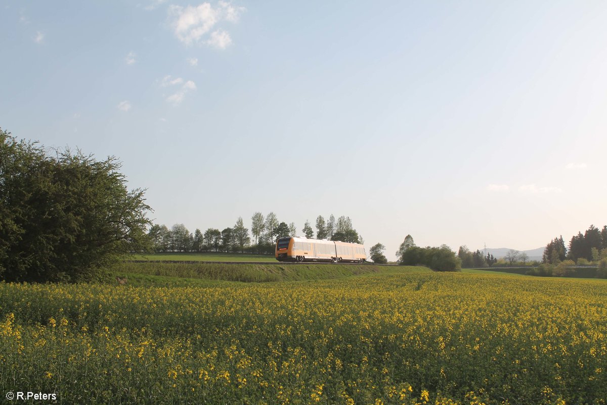 Ein unbekannter 1648 der OPB auf seiner Fahrt nach Marktredwitz kurz vor seinem Ziel auf der Arzberger Strecke. 29.04.18