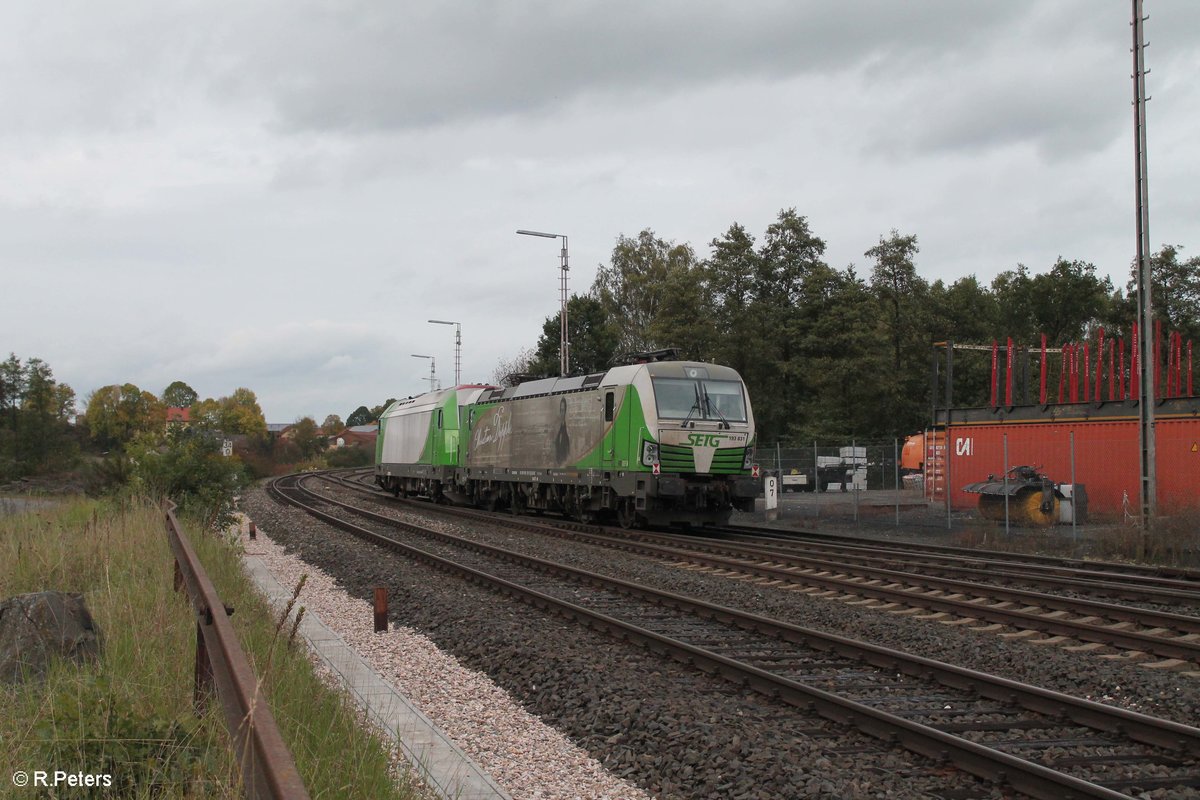 ER20-01 und 193 831  Christian Doppler  beim Umsetzen in Wiesau/Oberpfalz. 04.10.17