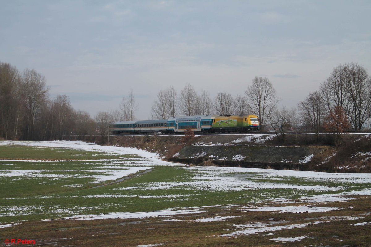 ER20 013  Bodo  zieht bei Wiesau den ALX84106 Hof - München. 26.01.17