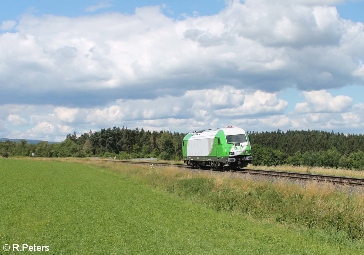 ER20-03 rollt Lz von Hof nach Cheb um ein Holzzug zu holen bei Brand bei Marktredwitz. 12.07.20