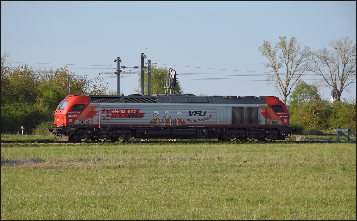 Euro 4000 der VFLI mit Bezeichnung E4047 in Bantzenheim. April 2019.