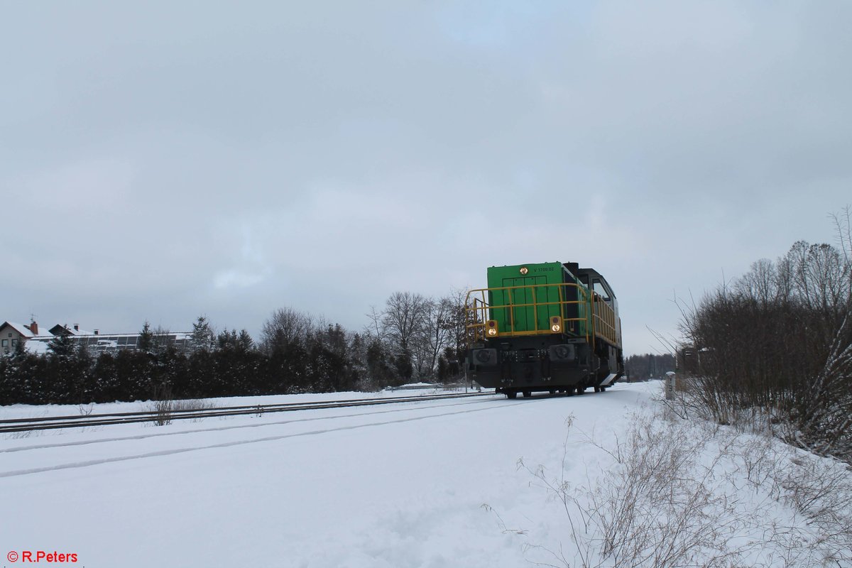 G1700.02 kommt bei Schönfeld zurück gerollte von der Strecken Erkundungsfahrt auf der Mitterteicher Strecke 25.01.21