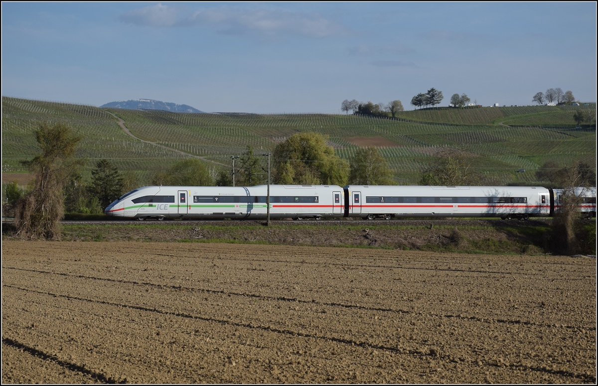 ICE 4 9028 bei Scherzingen. April 2021.