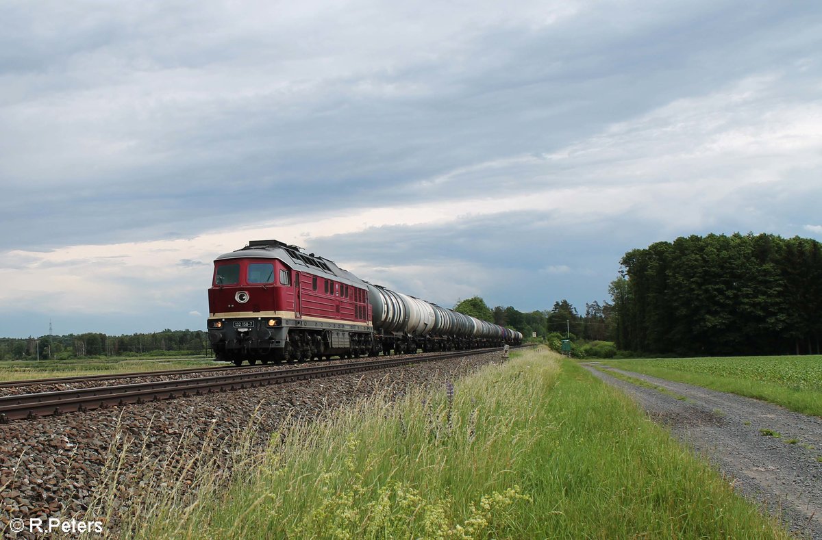 Ihre letzte Tour vor dem Fristablauf und zur neuen HU..... 132 158 mit dem DGS 95299 Neustadt/Donau  -  Bitterfeld bei Oberteich. 19.06.20