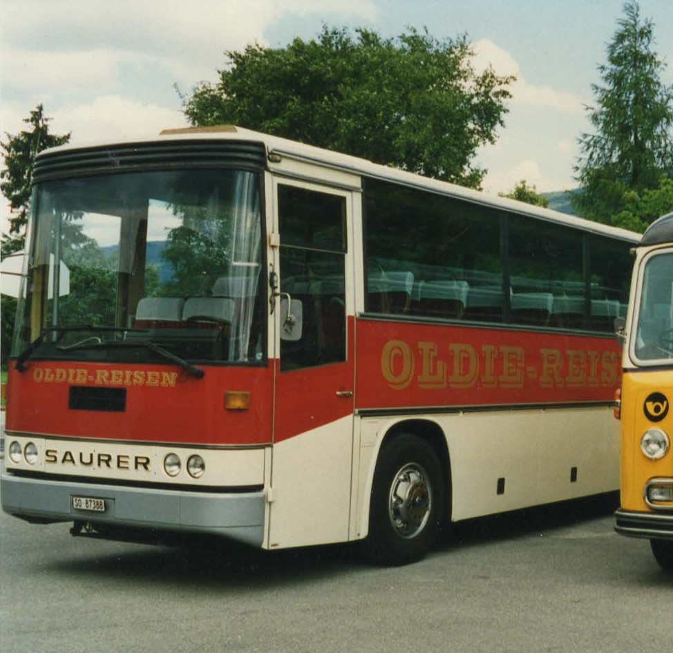 (MD376) - Aus dem Archiv: Gerber, Matzendorf - SO 87'388 - Saurer/R&J (ex Schnider, Schpfheim) im November 1996