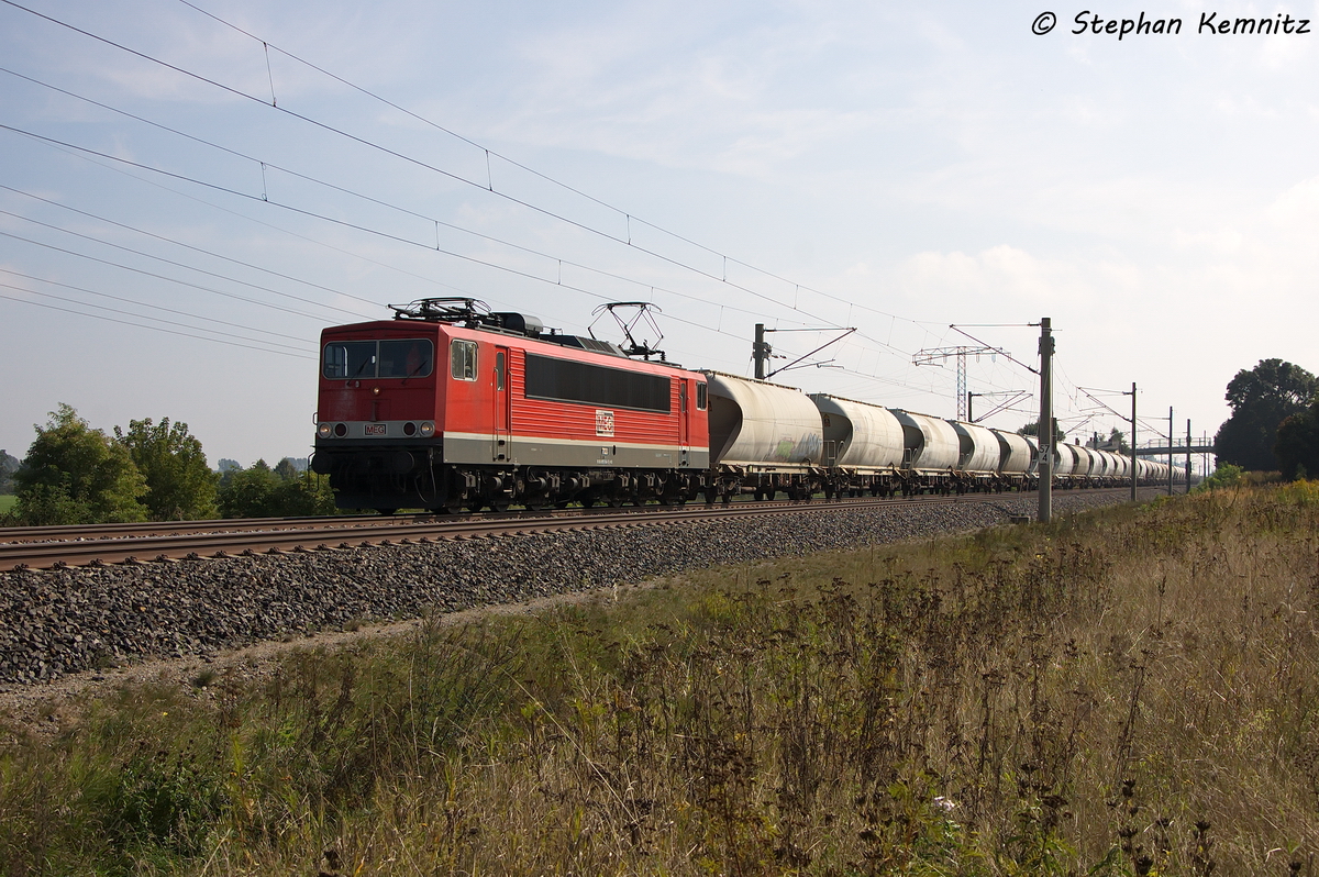 MEG 703 (155 184-5) MEG - Mitteldeutsche Eisenbahn GmbH mit dem DGS 99643 von Rdersdorf nach Wismar in Vietznitz. 14.09.2013