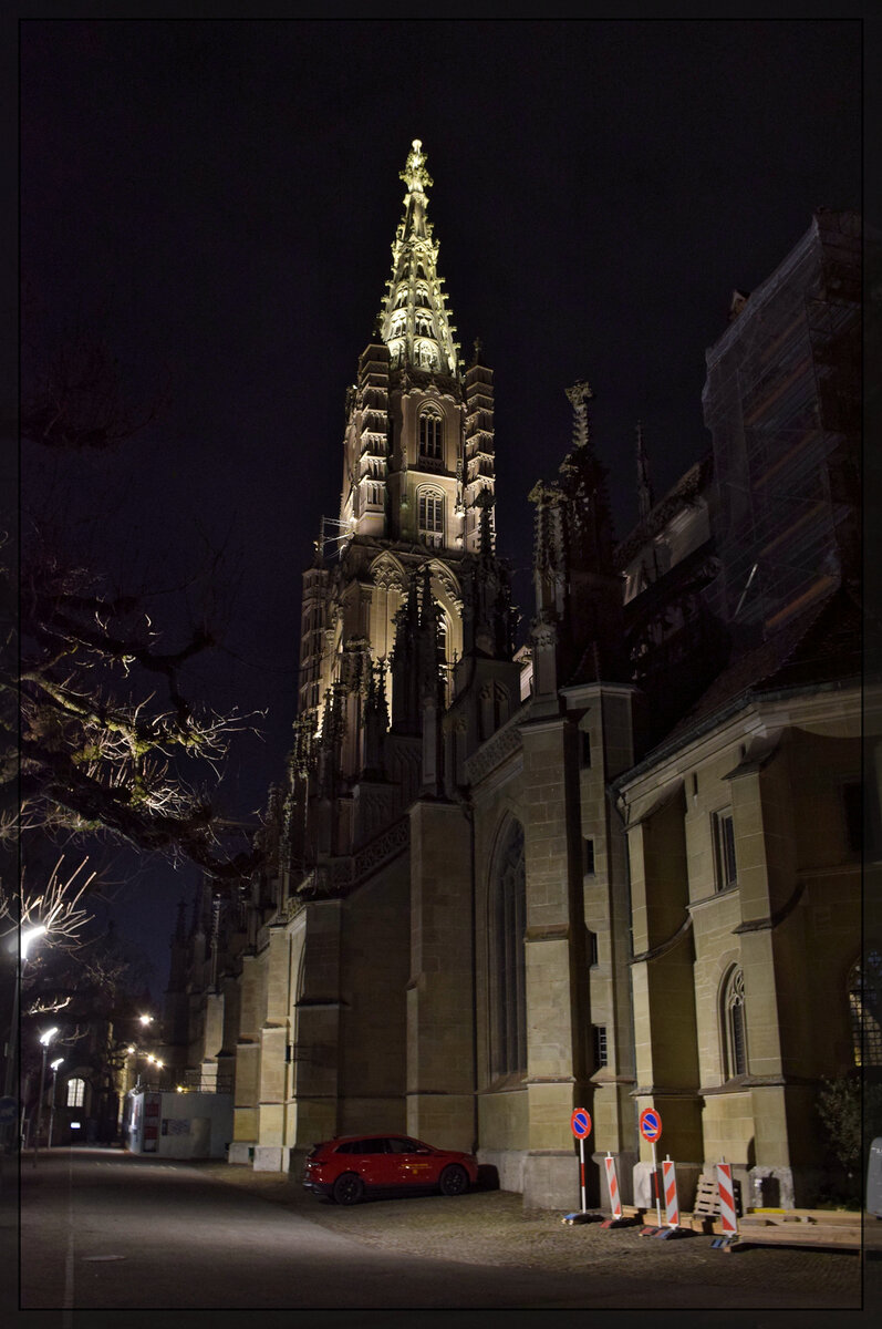 Münster von der Münsterplattform in Bern betrachtet. Januar 2026.