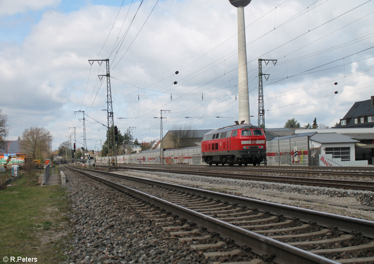 Nachschuss auf 218 837-3 in Nürnberg Hohe Marter. 25.03.24