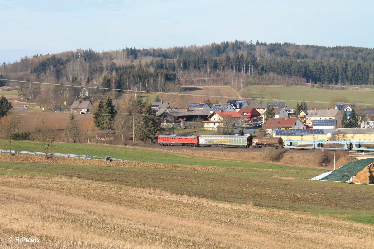 Nachschuss auf 232 209-7 mit dem Frankenwald-Umleiter 51723 NNR - LLE. 07.02.16