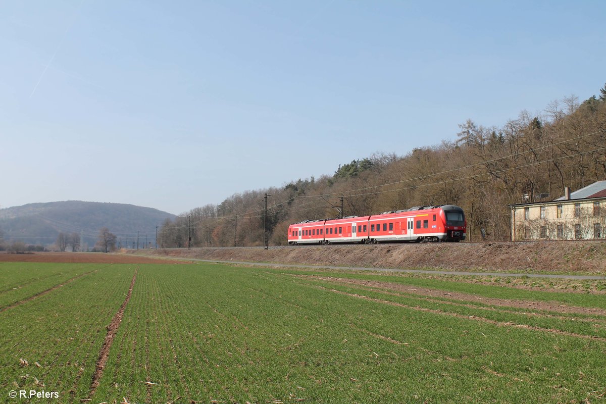 Nachschuss auf 440 326-7 als RB 58034 Bamberg - Gemünden bei Gambach. 16.03.17