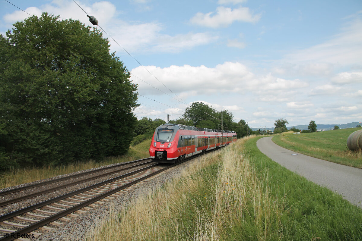 Nachschuss auf 442 241 als S3 S39351 Nürnberg HBF - Neumarkt/oberpfalz bei Pölling. 16.07.23