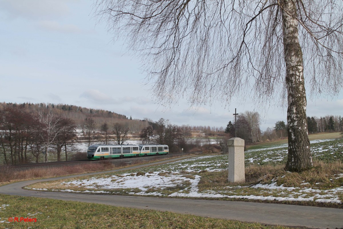 Nachschuss auf ein Desiro Doppel auf dem Weg von Marktredwitz - Regensburg. 04.03.16