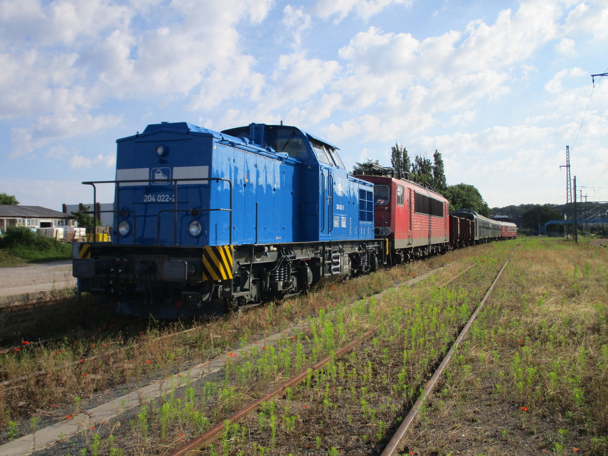 PRESS 204 022,155 204,zwei Es,ein Daa,zwei Halberstädter und am Schluß ein WRg,am 14.Juni 2020,in Bergen/Rügen.