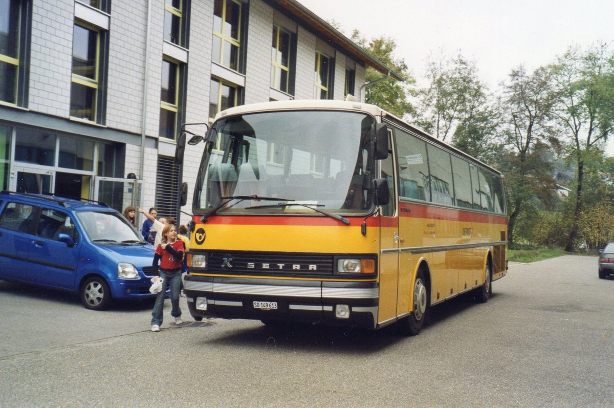 (R 2807) - Aus dem Archiv: PostAuto Thal-Gu-Lebern - SO 149'613 - Setra (ex P 26'006) am 18. Oktober 2003 in Vordemwald, Adonia