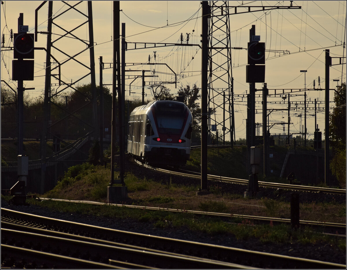 RABe 521 030 'République et Canton Jura' in Pratteln. August 2026.