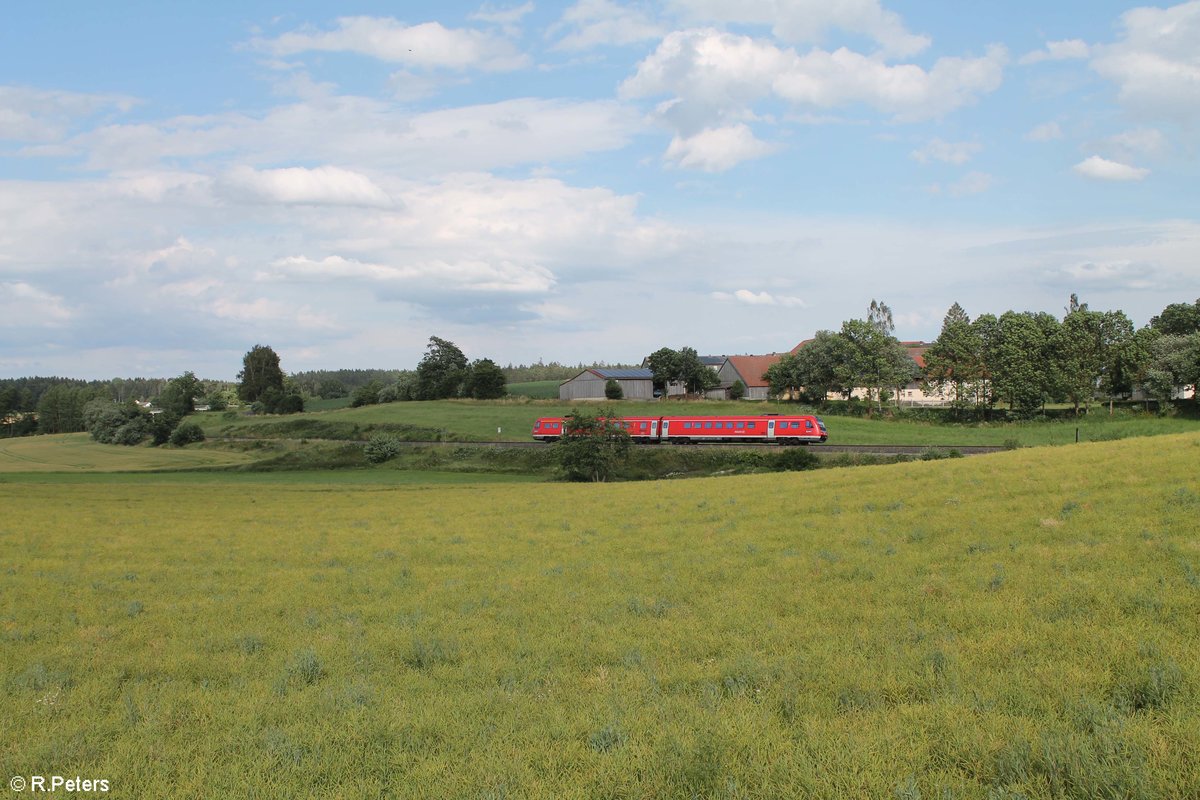 Umleiter 612er als RE Hof - Nürnberg bei Reuth bei Erbendorf. 10.07.20