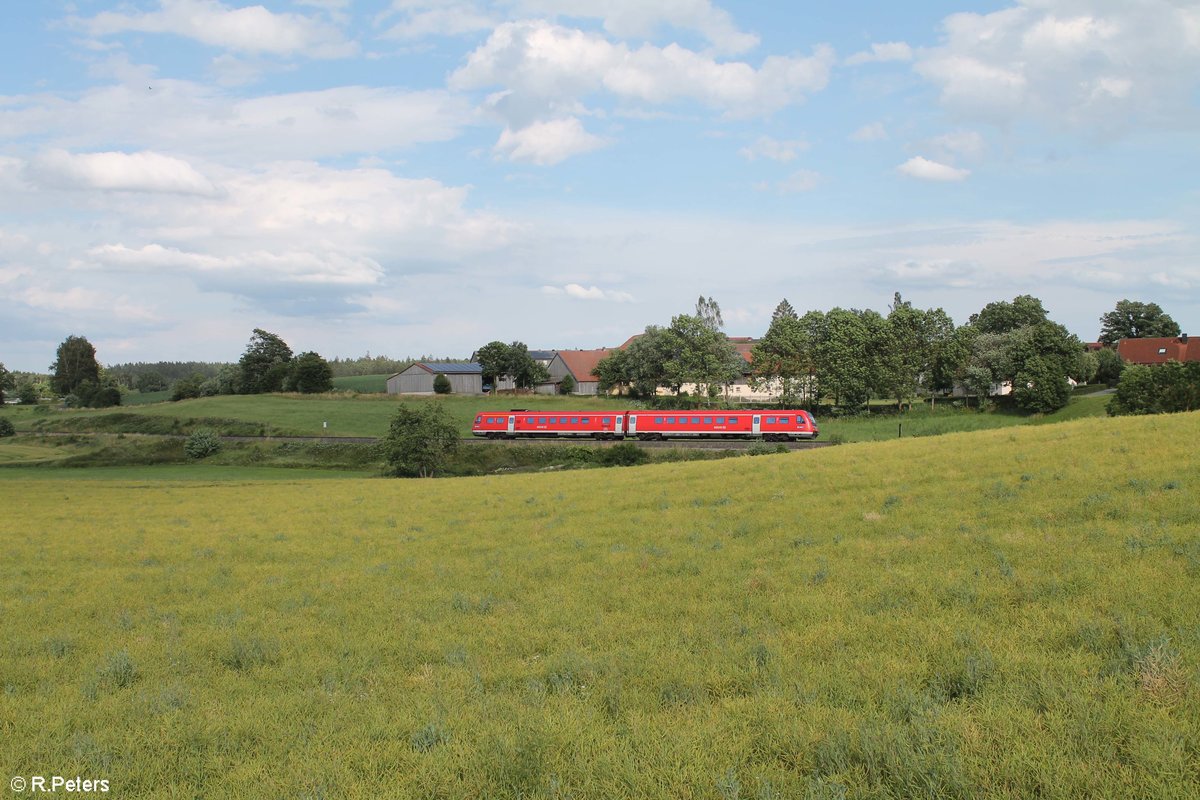 Umleiter 612er als RE Hof - Nürnberg bei Reuth bei Erbendorf. 10.07.20