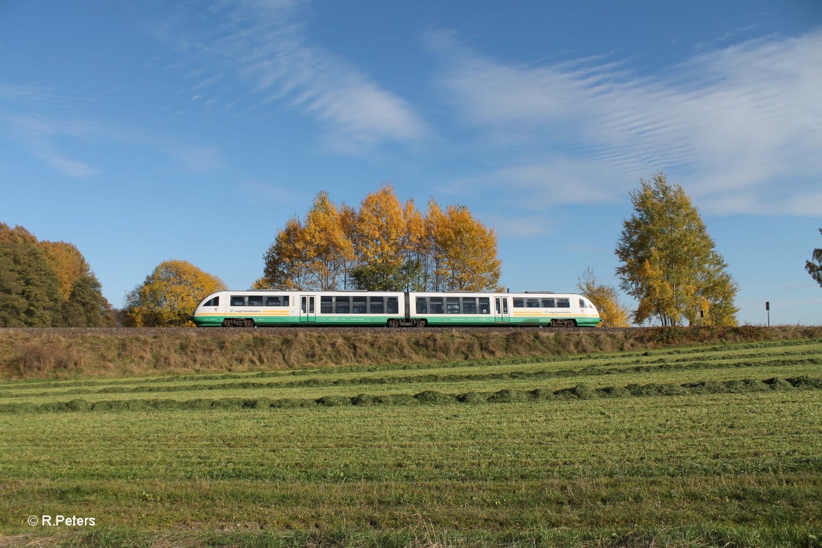 VT12  Landkreis Tirschenreuth  als VBG81120 Regensburg - Marktredwitz bei Oberteich. 22.10.13