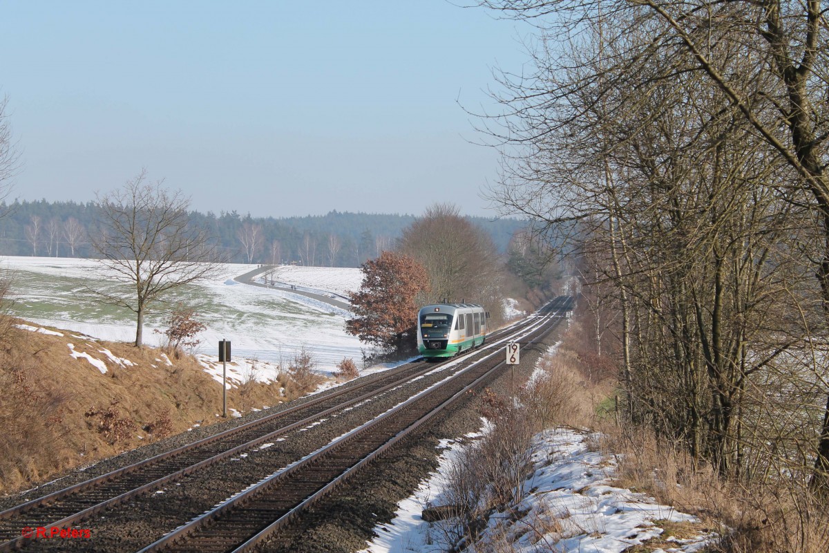 VT13 als OPB74290 Regensburg - Marktredwitz bei Naabdemenreuth. 17.02.15