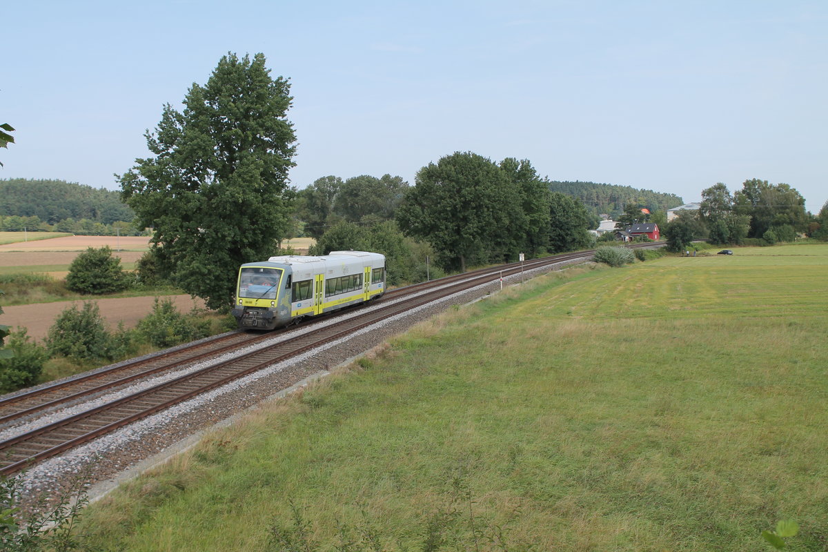 VT650 713 zieht bei Ullersricht gen Süden. 25.08.17