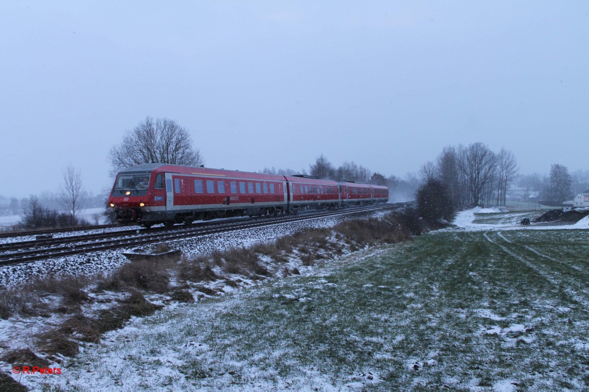 Zwei 610er auf dem Weg nach Hof bei Schönfeld. 06.12.13