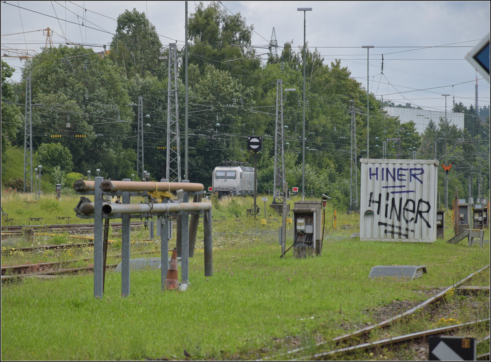 145 086 von Rheincargo in Villingen. Juli 2025.