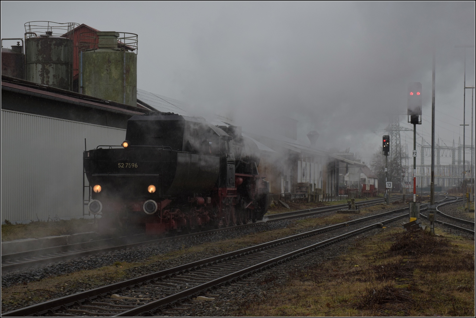 Dreikönigsfahrten 2024.

52 7596 umfährt in Herbertingen ihren Zug. Januar 2024.