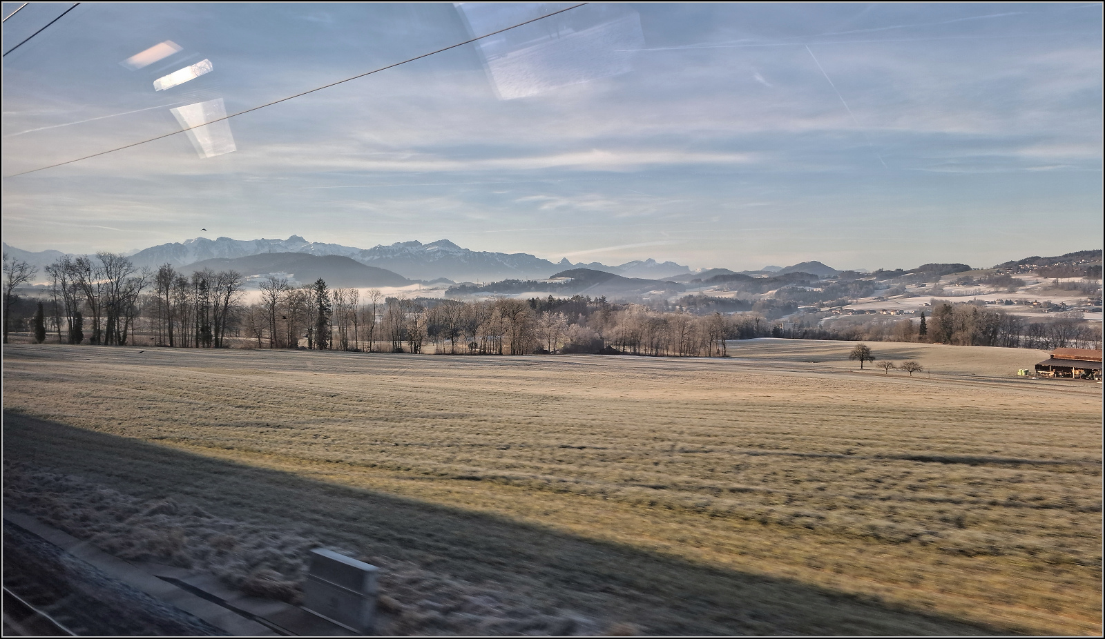 Fahrt durchs Uechtland zum Genfersee. Januar 2026.