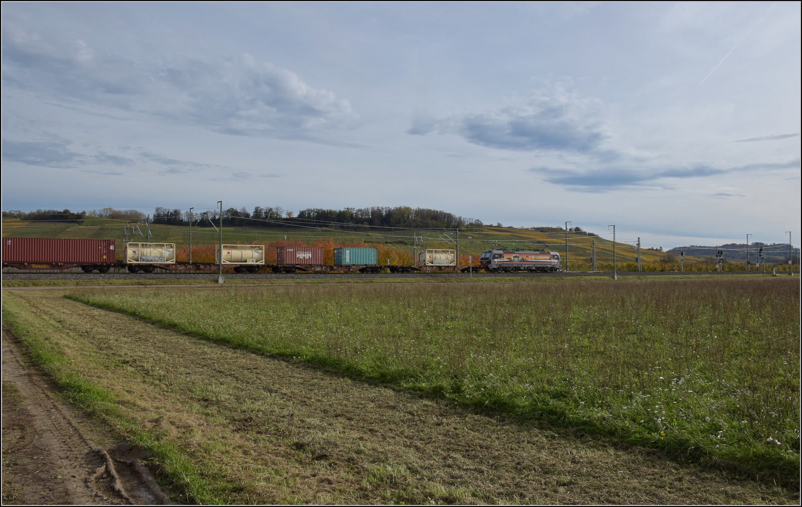 Herbst in Auggen.

193 459 'Bundestag' der SBBCI auf dem Weg in die Schweiz. Oktober 2025.