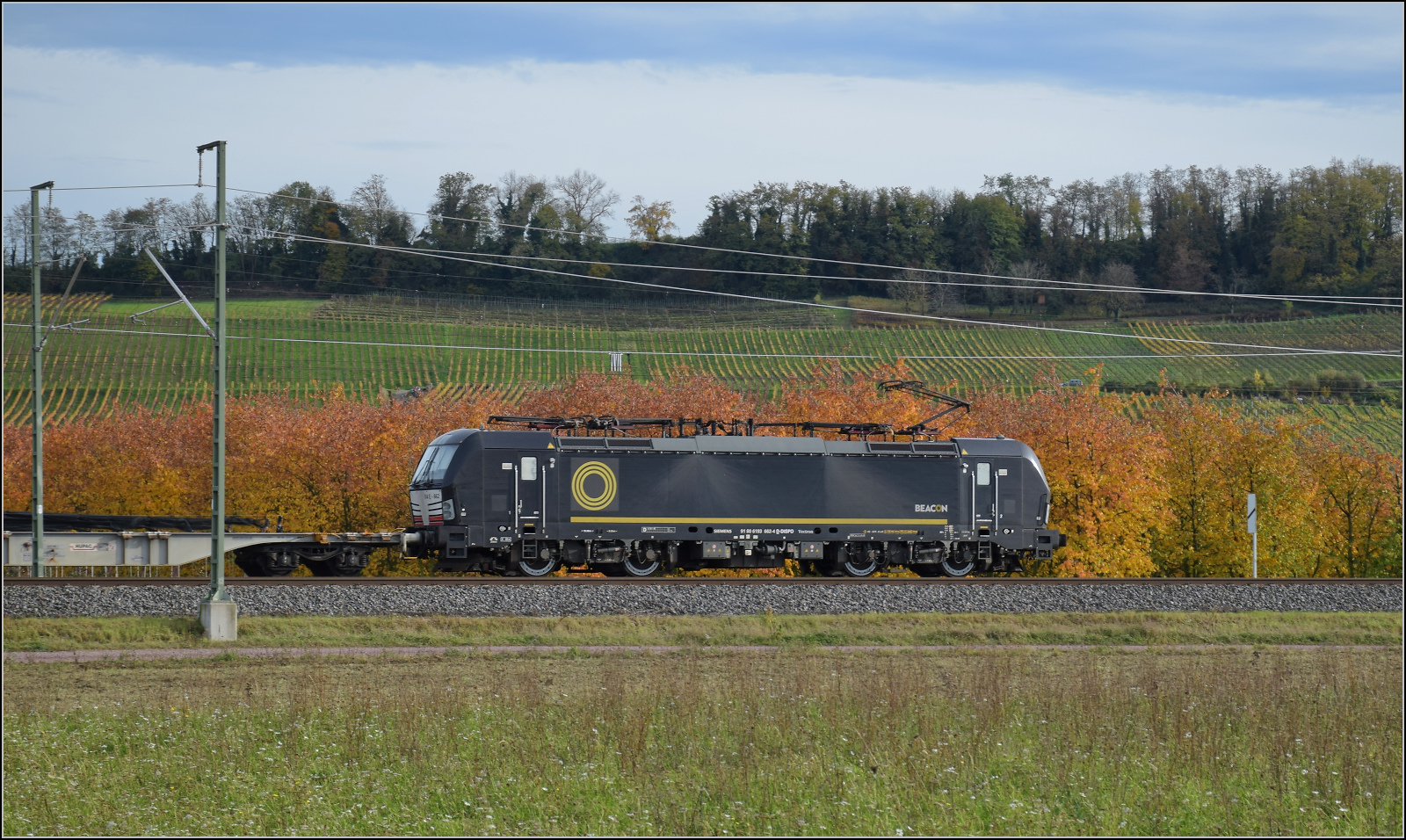 Herbst in Auggen.

193 662 von Beacon auf dem Weg nach Basel. Oktober 2025.