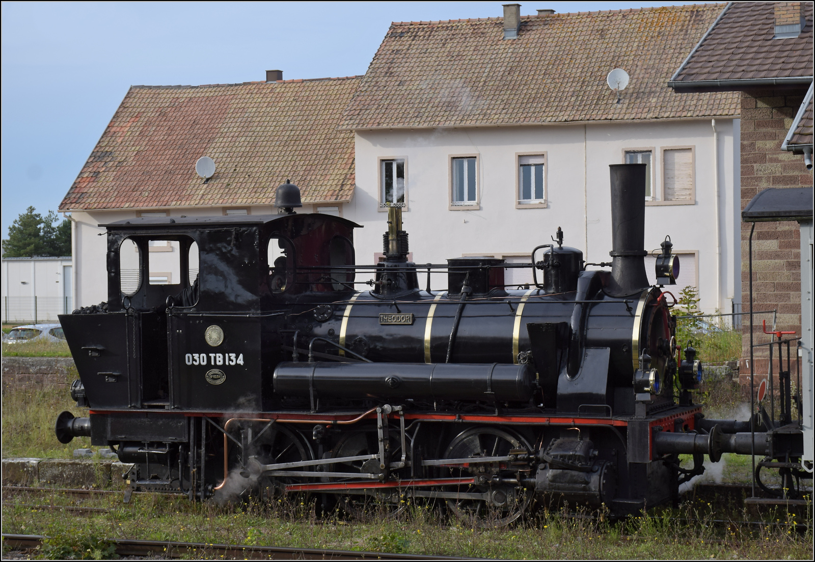 Im Elssser Ried mit der CFTR.

030 TB 134  Theodor  in Volgelsheim. September 2024.