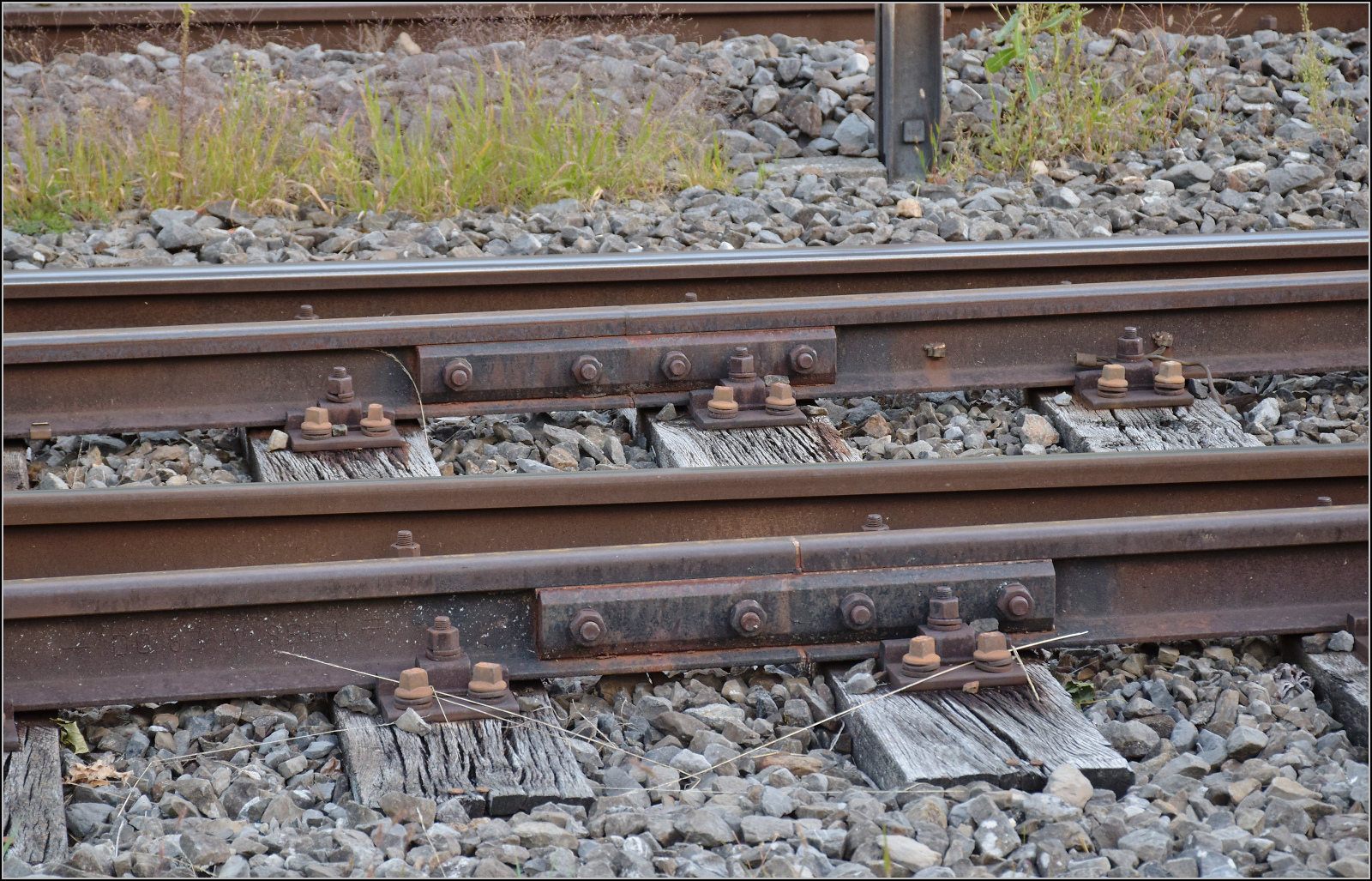 Jurabahn vor der Generalsanierung im Abschnitt Sanceboz-Sombeval – Moutier.

Diese Weiche von Gleis 2 nach Gleis 1 in Court ist mit dem SBB I-Schienenprofil aufgebaut. September 2026. 