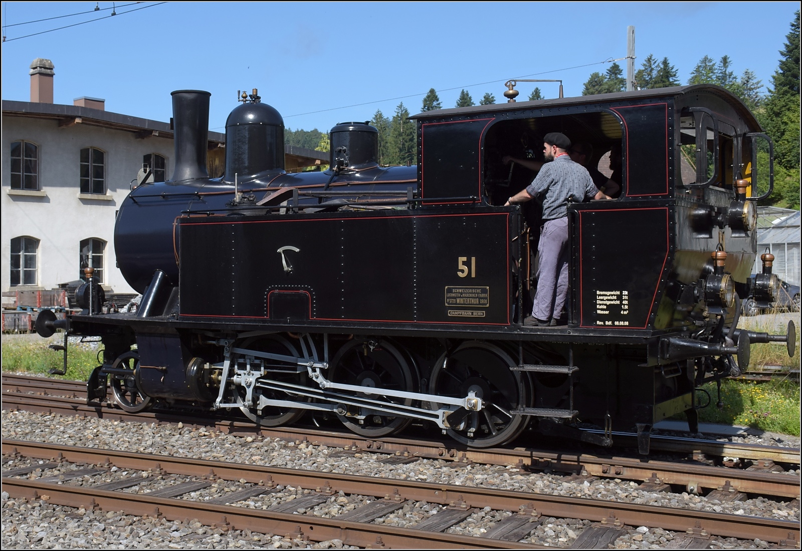 Öffentlicher Fahrtag auf der Emmentalbahn. 

BSB Ed 3/4 51 rangiert in Sumiswald-Grünen. Juli 2023.