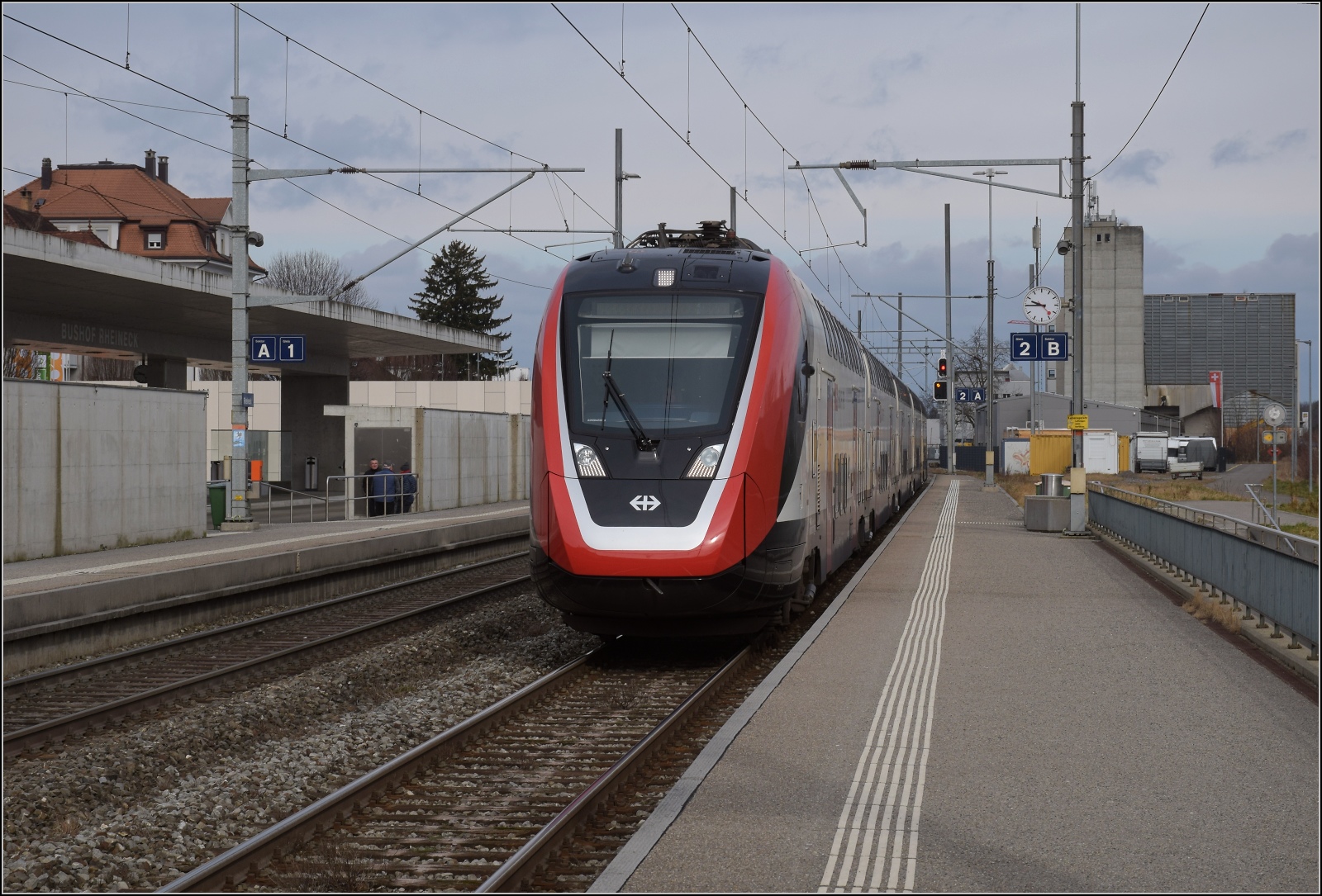 RABe 502 212 in Rheineck. Februar 2023.
