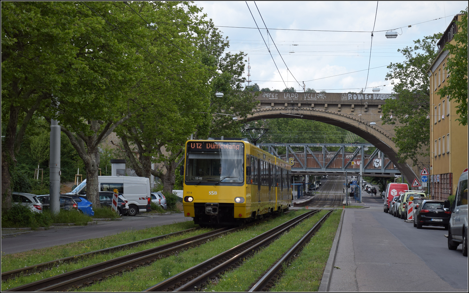 Stadtbahnwagen 3014 beim Nordbahnhof. Juni 2026.